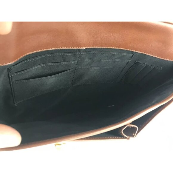 Winslow Unisex Adult Brown Leather‎ Adjustable Shoulder Strap Messenger Bag - Picture 10 of 12